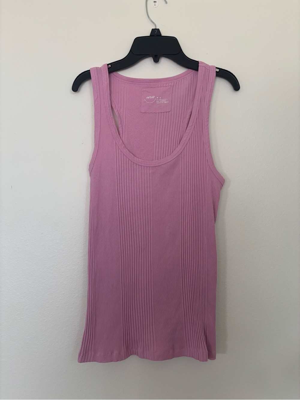 aerie Pink Ribbed Scoop Neck Tank Top Cottagecore, fairy, preppy size M